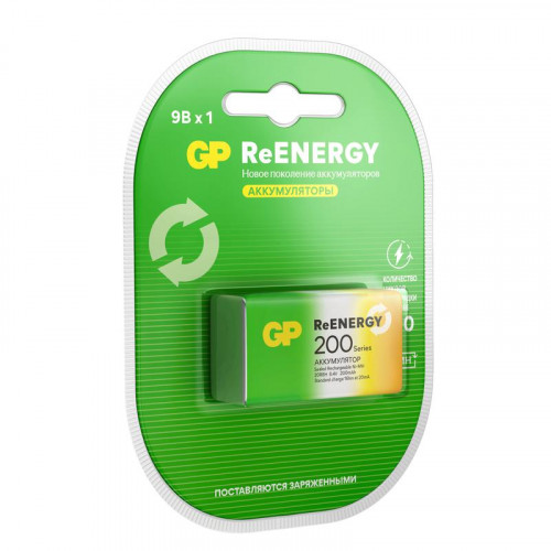 Аккумулятор 9В ReEnergy 200 мА·ч 8.4 В GP 20259