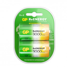 Аккумулятор GP ReEnergy D/HR20 1.2В 3000мА.ч 300DHCRGY-2CRCB2 12/72 (блист.2шт)