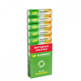 Аккумулятор GP AA/HR6 ReEnergy 1.2В 2650мА.ч 270AAHC-CRB10 (10 шт) 18333