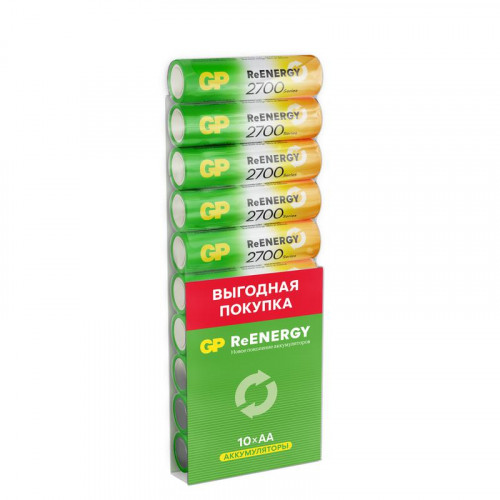 Аккумулятор GP AA/HR6 ReEnergy 1.2В 2650мА.ч 270AAHC-CRB10 (10 шт) 18333