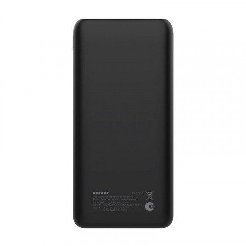 Устройство зарядное портативное Power Bank (аккумуляторная батарея) 20000мА.ч с Quick Charge и Power Delivery черн. Rexant 30-2052