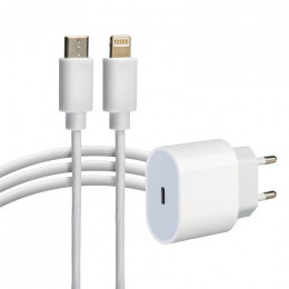 Устройство зарядное сетевое USB-C 20Вт в комплекте с кабелем USB-C - Lightning Rexant 16-0234-4