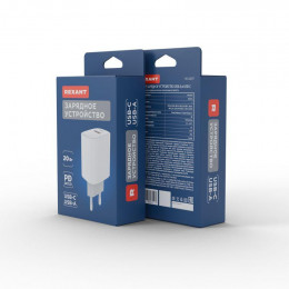 Устройство зарядное сетевое с двумя портами USB-A + USB-C 20Вт Rexant 18-2207