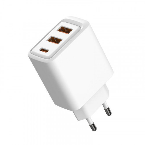 Устройство зарядное сетевое с двумя портами USB-A и одним портом USB-C 10Вт Rexant 18-2213