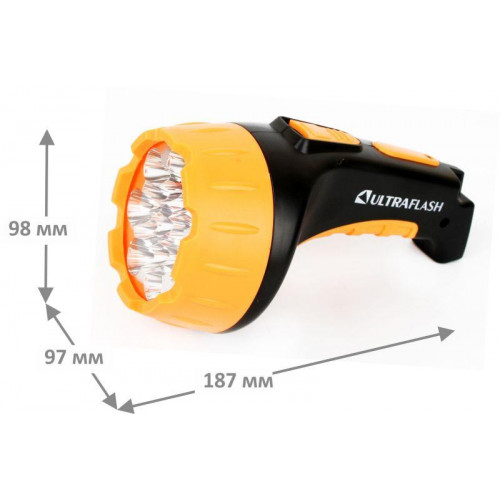 Фонарь аккумуляторный Ultraflash 9217 LED3815, 50 лм, черный