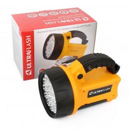 Фонарь аккумуляторный Ultraflash UF3712LED 70 лм, пластик, желтый 8310