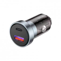 Устройство зарядное автомобильное с двумя портами USB-A + USB-C с LED-подсветкой 20Вт Rexant 18-2243-5
