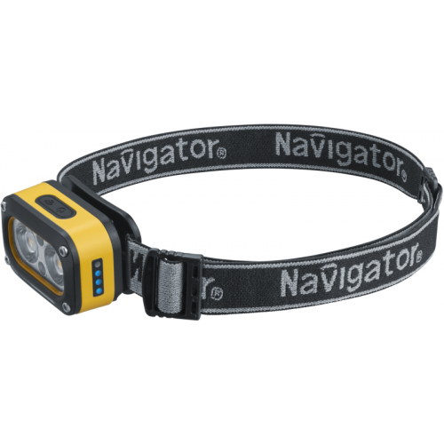 NAVIGATOR 95628 NPT-H43-ACCU, налобный аккумуляторный фонарь, 5 режимов, 55 м, IP44, Li-ion 0.5 А·ч