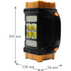 Фонарь аккумуляторный Ultraflash LED38100 76LED+4COB 4 реж. Type-C PowerBank 15950
