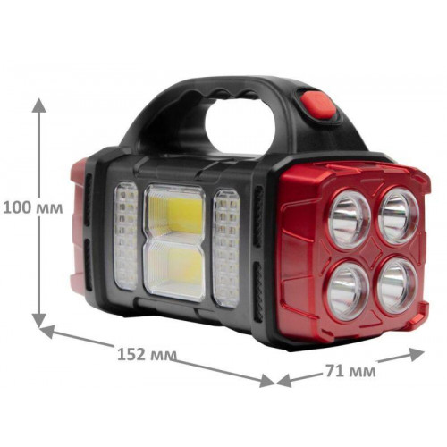 Фонарь аккумуляторный Ultraflash LED38101 40LED+2COB 4 режима Type-C PowerBank 15951