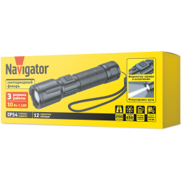 NAVIGATOR 95660 NPT-CM20-ACCU, световой поток 250 м, алюминий, IP54, Li-Ion 1200 мАч