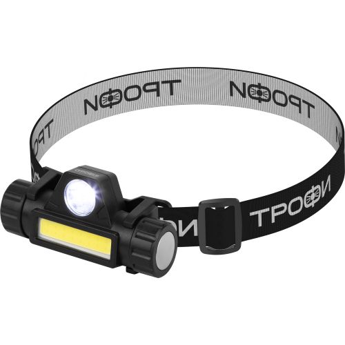 Фонарь налобный светодиодный Трофи GA-101 аккумуляторный 3Вт COB+LED, IP40 Б0069568