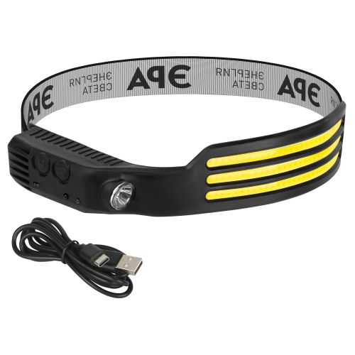 Фонарь налобный ЭРА GA-808 Кибер-3: LED/COB, аккумуляторный, IP40, пластик