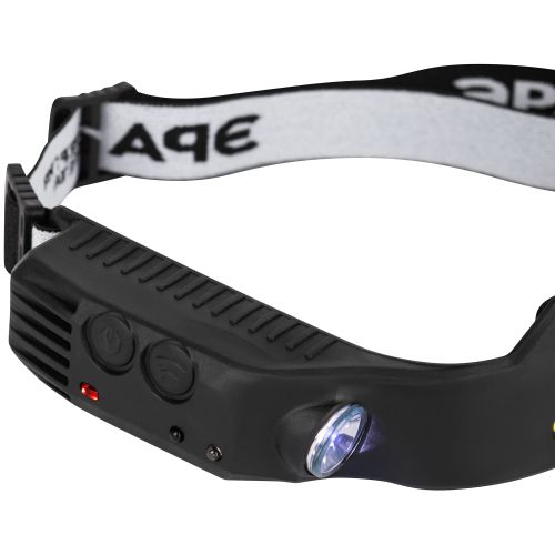 Фонарь налобный ЭРА GA-808 Кибер-3: LED/COB, аккумуляторный, IP40, пластик