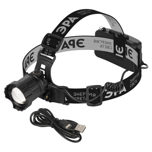 ЭРА GA-815 Laser Wick, налобный аккумуляторный фонарь 10 Вт, USB Type-C, IP42
