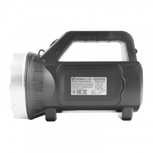 Фонарь аккумуляторный Ultraflash LED38103 16218, пластик, черный, 155 мм