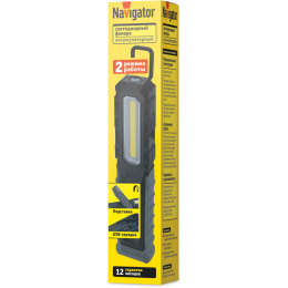 NAVIGATOR 95694 NPT-W19-ACCU Профессиональный аккумуляторный фонарь, 2 режима, 60 м, IP44