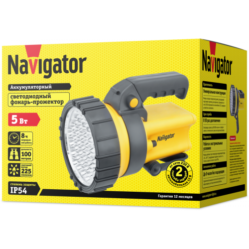 NAVIGATOR 94966 NPT-SP10-ACCU 37LED, аккумулятор 4В 4А·ч, пластик