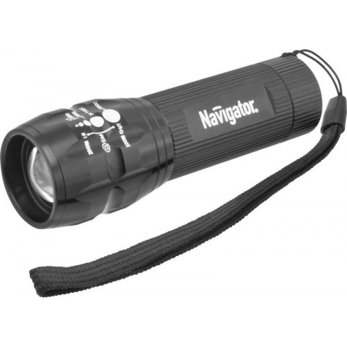 NAVIGATOR 94967 NPT-CM03-3AAA Луч — светодиодный фонарь, алюминиевый корпус, 106 мм, черный.