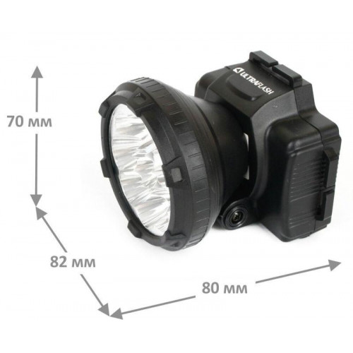 Фонарь налобный аккумуляторный Ultraflash 11257 LED5363, 33 лм, черный