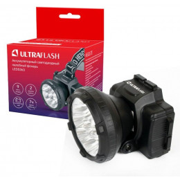 Фонарь налобный аккумуляторный Ultraflash 11257 LED5363, 33 лм, черный