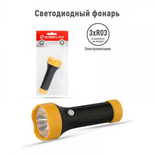 Фонарь карманный Ultraflash 5002-ТН 4LED 20 лм черный 11785