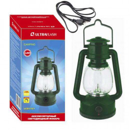 Фонарь аккумуляторный кемпинговый Ultraflash LED5161 15 лм зелёный 12099