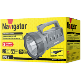 NAVIGATOR 71596 NPT-SP14-ACCU, аккумуляторный LED-прожектор 3 Вт, 200 лм, 3 А·ч, IP3X