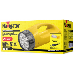 NAVIGATOR 94783 NPT-SP13-ACCU Кемпинговый аккумуляторный прожектор, 90 лм, 1.1 А·ч, IP33