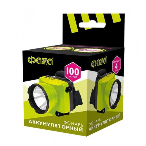 Налобный фонарь ФАZА AccuFH7-L1W-gn 70лм IP20 60мин 2857620