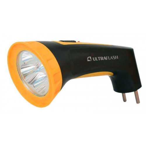 Фонарь аккумуляторный Ultraflash LED3804M 4LED 15 лм пластик черный 12867