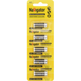 Батарейка алкалиновая NAVIGATOR 61464 A23 12V 40mAh блистер 5 шт