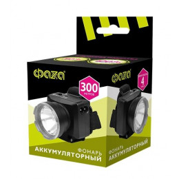 Фонарь налобный ФАZА AccuFH7-L3W-bk 140 лм, аккумуляторный, черный 2857644