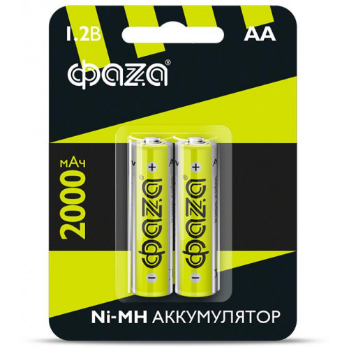 Аккумулятор Ni-MH ФАZА AA 1.2В 2000мА.ч BL-2 5002975 (2 шт)