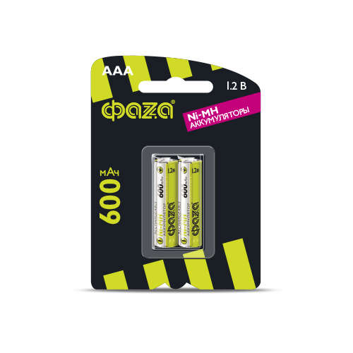 Аккумулятор Ni-MH ФАZА AAA 1.2В 600мА.ч BL-2 5002852 (2шт)