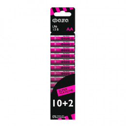 Батарейка алкалиновая ФАZА AA/LR6 Super Alkaline SBL-10+2 1.5В 2854582 (12шт)