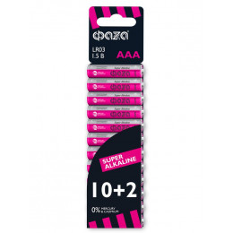 Батарейка алкалиновая ФАZА AAA/LR03 Super Alkaline SBL-10+2 2854612, 1.5В, 12 шт.