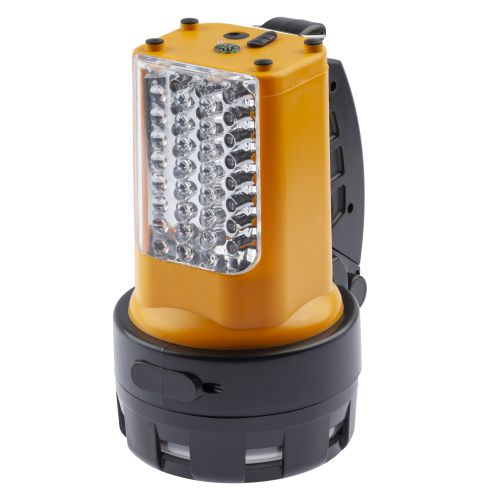 Фонарь-прожектор ЭРА Альфа PA-601: 3А.ч, 19+24 LED, IP40, оранжевый корпус