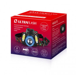 Фонарь налобный аккумуляторный Ultraflash E1334 LD 300 лм алюминий синий 13904