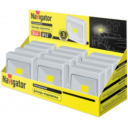 NAVIGATOR 14230 NPT-PL02-3AAA/12PACK Фонарь COB 3Вт, белый, 85 мм