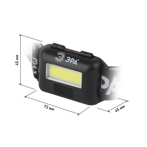 Фонарь ЭРА GB-607: LED, IP44, 3хААА, пластик, черный