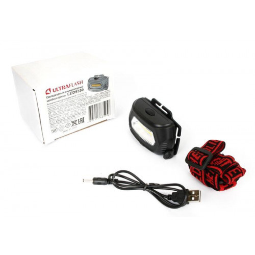 Фонарь налобный Ultraflash LED5359 COB 145 лм 13803