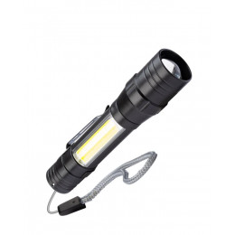 КОСМОС KOS113Lit Фонарь LED 1Вт+COB 5Вт, зум, Li-ion 18650, IP20