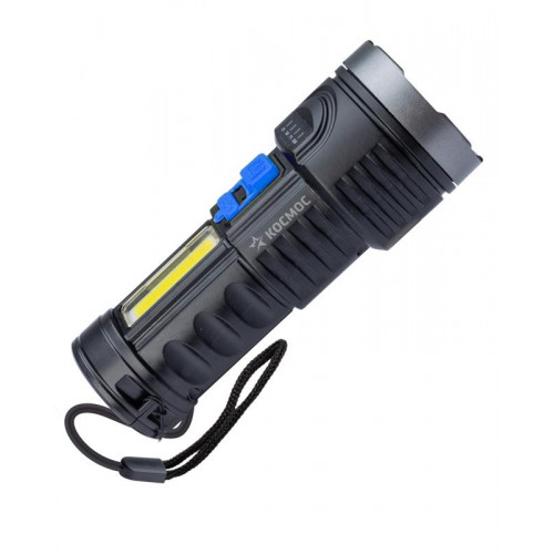 КОСМОС KOS115Lit Фонарь ручной LED 3Вт + COB, 1.2 А·ч, IP53, ABS-пластик