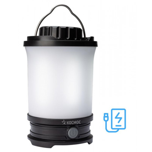 КОСМОС KOS604Lit Кемпинговый LED-фонарь, 400 лм, IP20, Li-ion 2х2.2А·ч